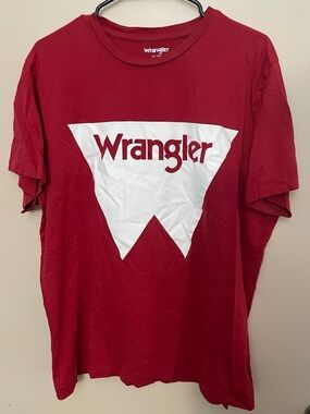 Wrangler Men's Red Logo Graphic Tee